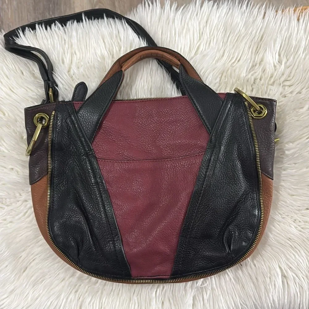 OR YANY LEATHER SATCHELS BAG  MULTICOLOR